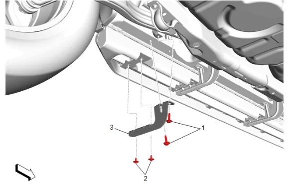 Assist Step Rear Bracket Replacement (BVE) — figure 1