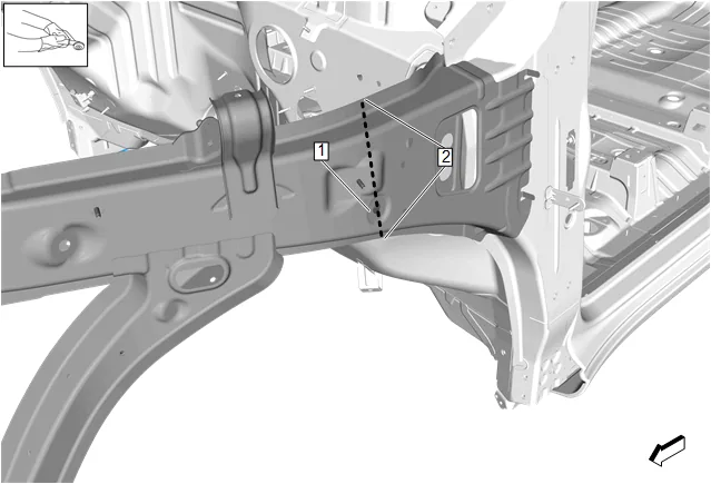 Body Front Structure Parts Replacement — figure 2