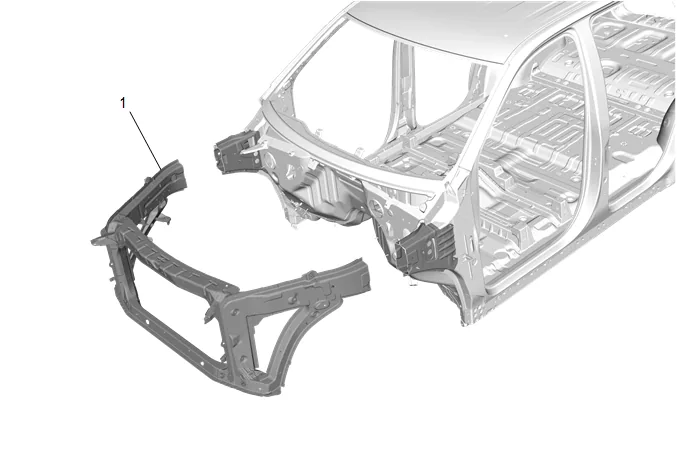 Body Front Structure Parts Replacement — figure 4