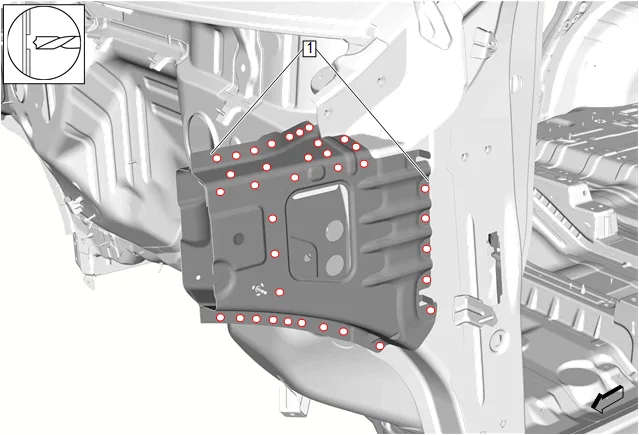 Body Front Structure Parts Replacement — figure 6