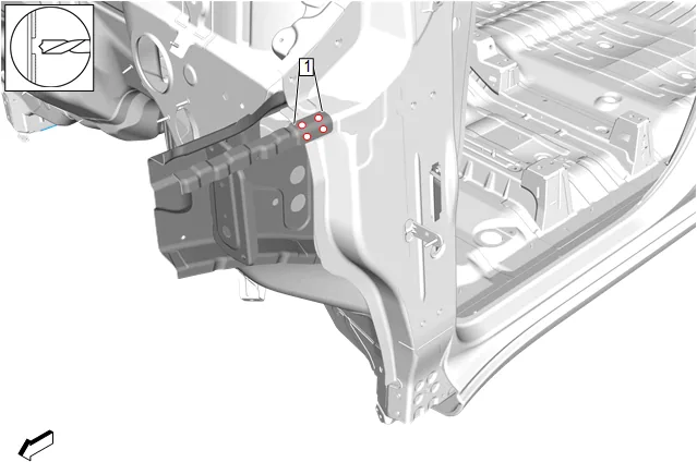 Body Front Structure Parts Replacement — figure 9