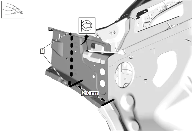 Body Front Structure Parts Replacement — figure 14
