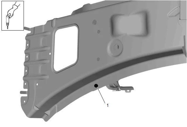 Body Front Structure Parts Replacement — figure 23