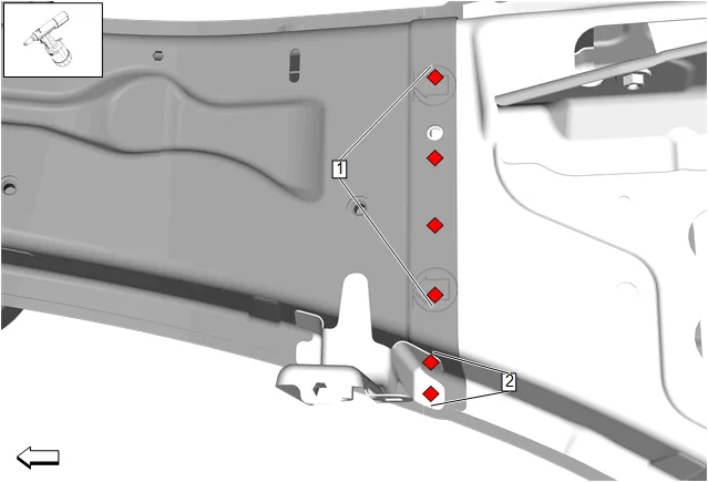 Body Front Structure Parts Replacement — figure 32