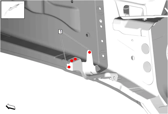 Body Front Structure Parts Replacement — figure 37