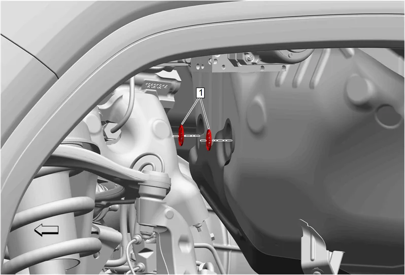 Dash Panel Outer Insulator Replacement (without LM2) — figure 11