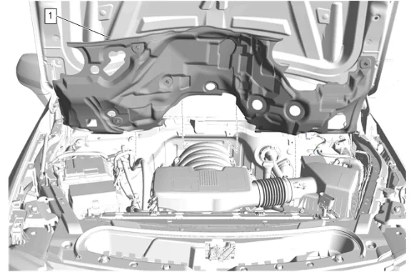 Dash Panel Outer Insulator Replacement (without LM2) — figure 17