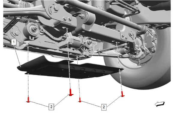 Drivetrain and Front Suspension Frame Front Crossmember Replacement (2WD) — figure 1