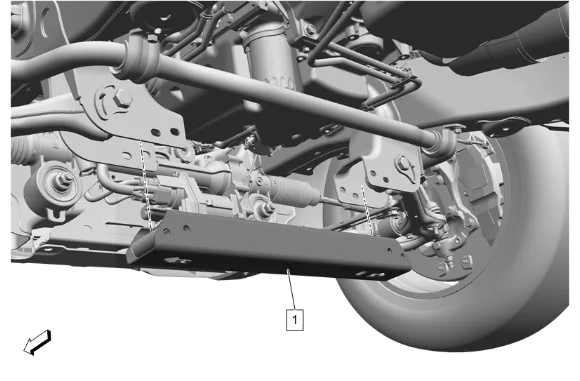 Drivetrain and Front Suspension Frame Front Crossmember Replacement (2WD) — figure 3