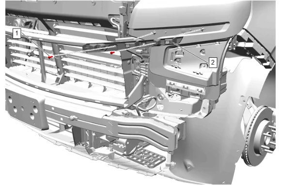 Front Bumper Fascia Headlamp Opening Bracket Replacement - Upper — figure 2