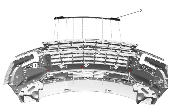 Front Bumper Fascia Lower Molding Replacement — figure 4