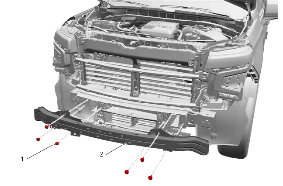 Front Bumper Impact Bar Replacement — figure 8