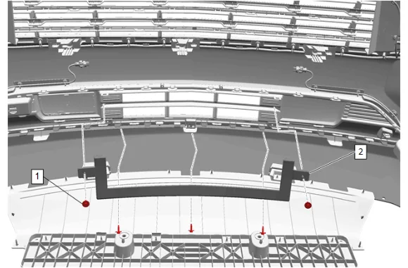 Front Bumper Upper Fascia Replacement (without LM2) — figure 4