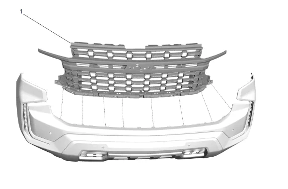 Front Bumper Upper Fascia Replacement (without LM2) — figure 7