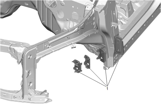 Front Compartment Front Side Rail Reinforcement Replacement — figure 4