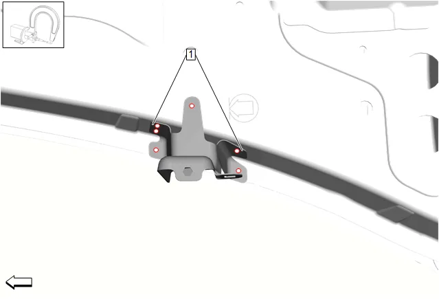Front Compartment Side Rail Bracket Replacement - Rear (Right) — figure 6