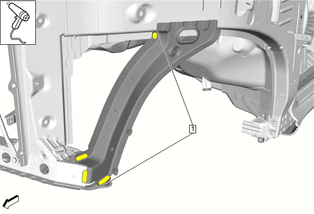 Front Wheelhouse Panel Reinforcement Replacement — figure 5