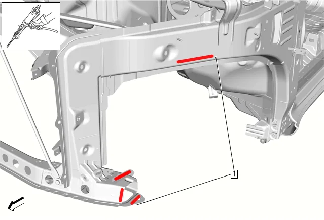 Front Wheelhouse Panel Reinforcement Replacement — figure 10