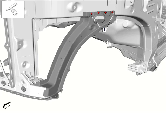 Front Wheelhouse Panel Reinforcement Replacement — figure 12