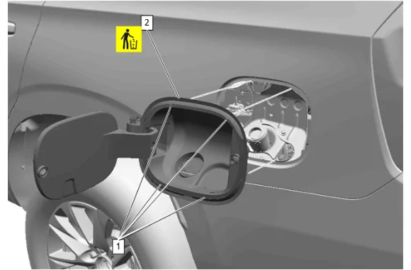 Fuel Tank Filler Pipe Housing Replacement (without LM2) — figure 2