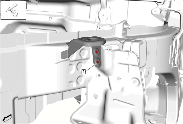 Hood Front Bumper Bracket Replacement (Chevy) — figure 9