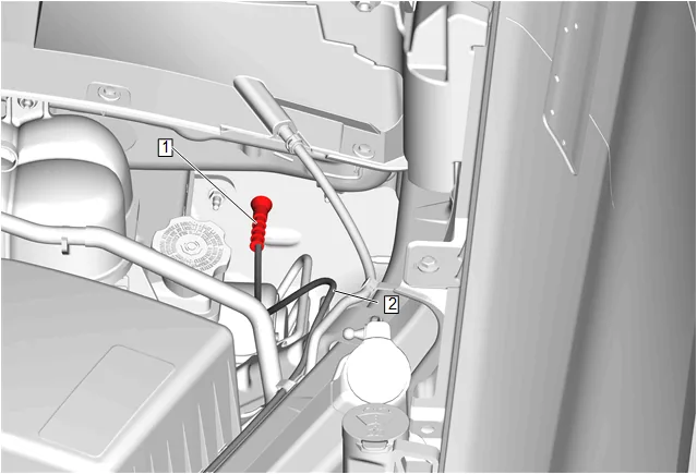 Hood Primary Latch Release Cable Replacement — figure 7