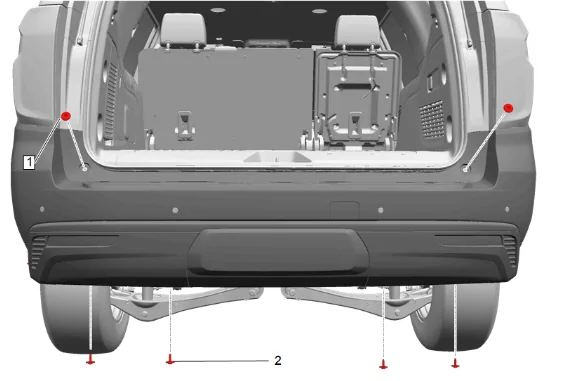 Rear Bumper Fascia Removal and Installation — figure 3