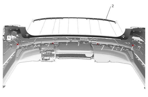 Rear Bumper Upper Fascia Replacement — figure 2