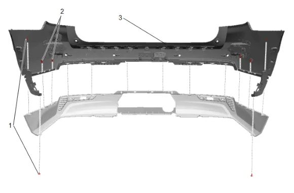 Rear Bumper Upper Fascia Replacement — figure 14