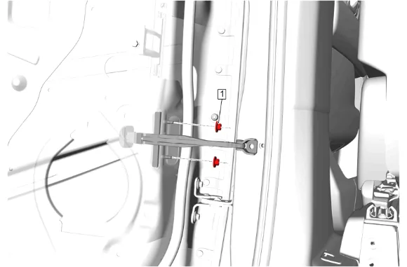 Rear Side Door Check Link Replacement — figure 3