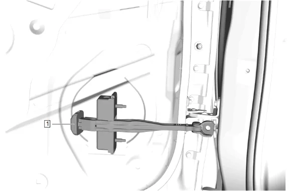 Rear Side Door Check Link Replacement — figure 4