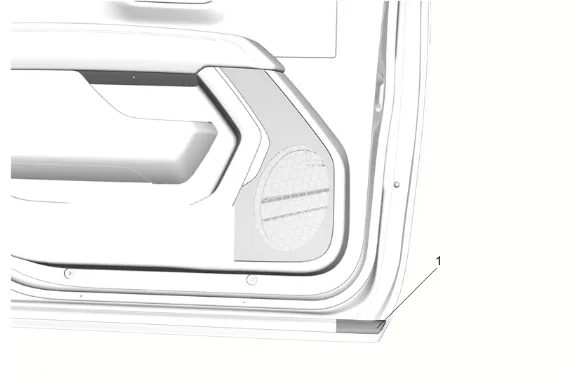 Rear Side Door Front Auxiliary Weatherstrip Replacement — figure 1