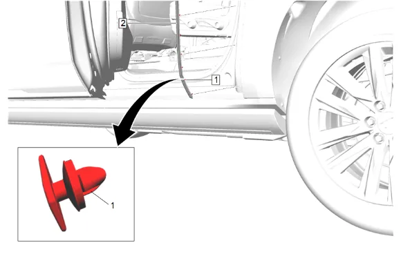 Rear Side Door Rear Auxiliary Weatherstrip Replacement (long wheel base) — figure 2