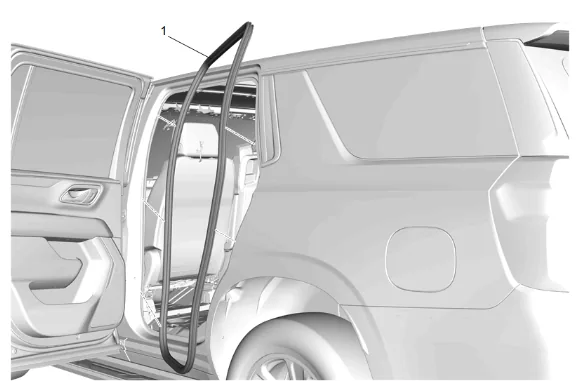 Rear Side Door Weatherstrip Replacement - Body Side — figure 2