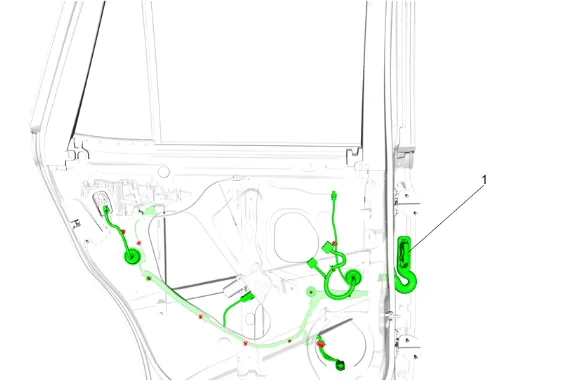 Rear Side Door Wiring Harness Replacement — figure 4