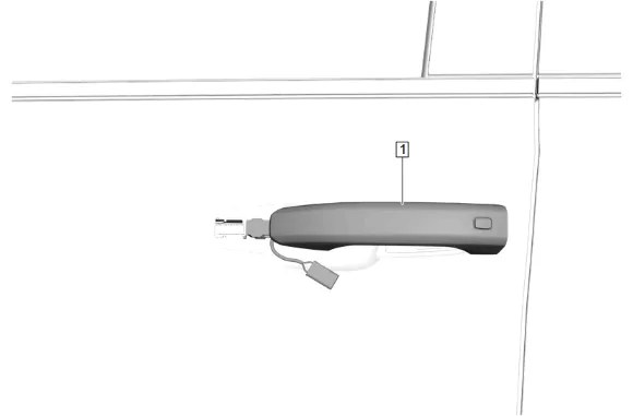 Front Side Door Inside Handle Cable Replacement (without NWM) — figure 12