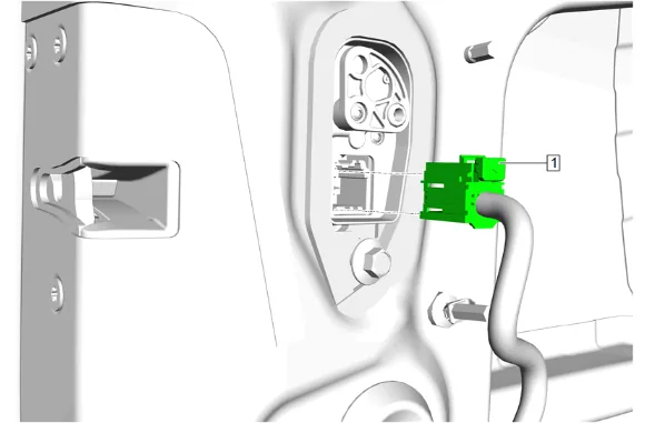 Front Side Door Inside Handle Cable Replacement (without NWM) — figure 15