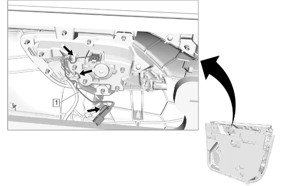 Front Side Door Inside Handle Illumination Lamp Replacement — figure 2