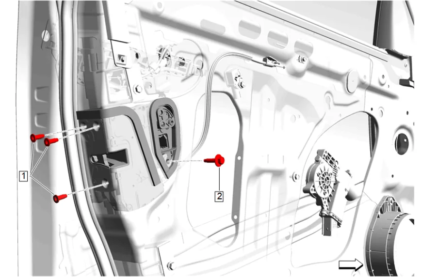 Front Side Door Lock Cylinder Replacement (without nwm) — figure 16