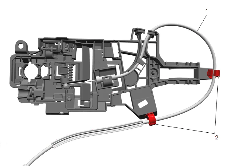Front Side Door Outside Handle Bracket Replacement (without nwm) — figure 21