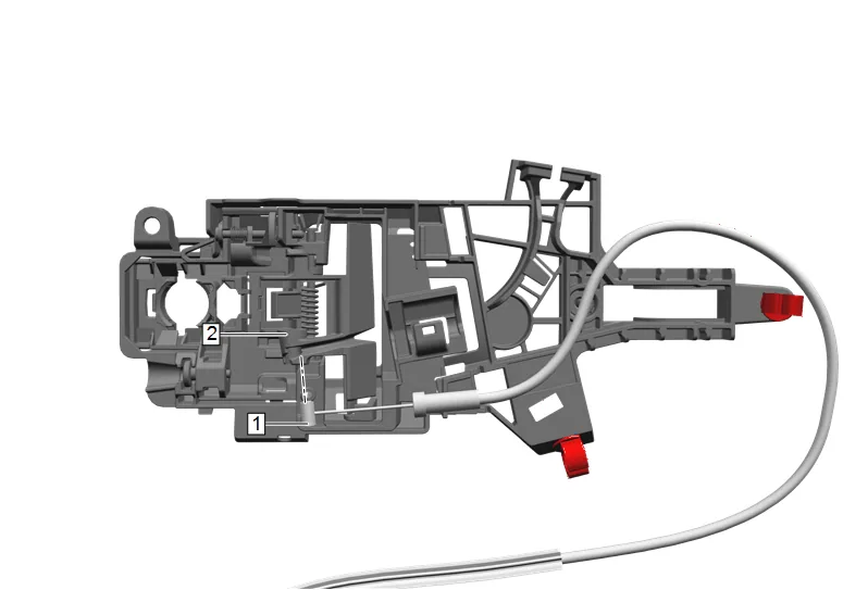 Front Side Door Outside Handle Bracket Replacement (without nwm) — figure 22