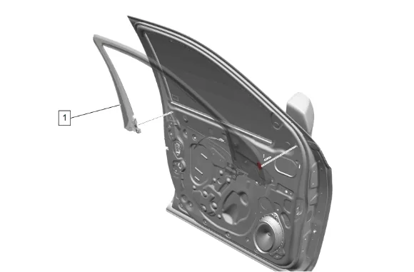 Front Side Door Window Frame Front Applique Replacement — figure 1