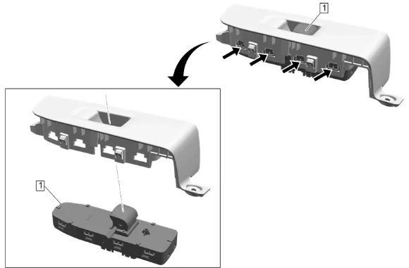 Front Side Door Window Switch Replacement - Right Side — figure 2