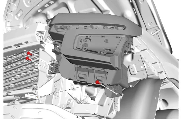 Headlamp Bracket Replacement (Radiator Support) — figure 3