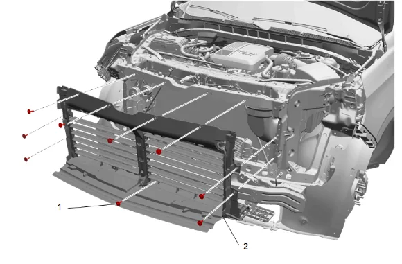 Headlamp Bracket Replacement (Radiator Support) — figure 7