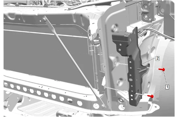 Headlamp Bracket Replacement (Radiator Support) — figure 10