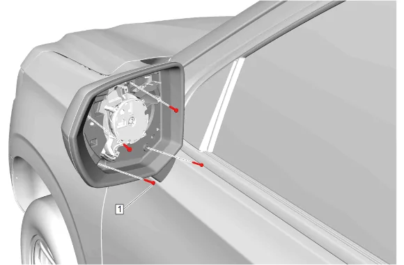 Outside Rearview Mirror Housing Upper Cover Replacement — figure 5