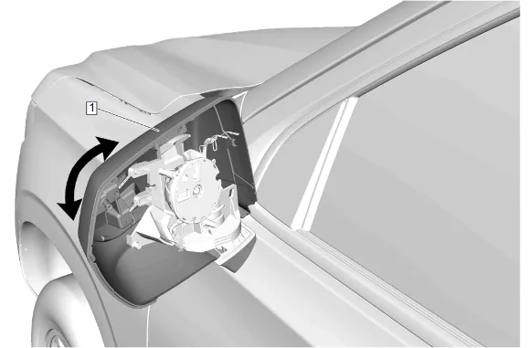 Outside Rearview Mirror Housing Upper Cover Replacement — figure 8