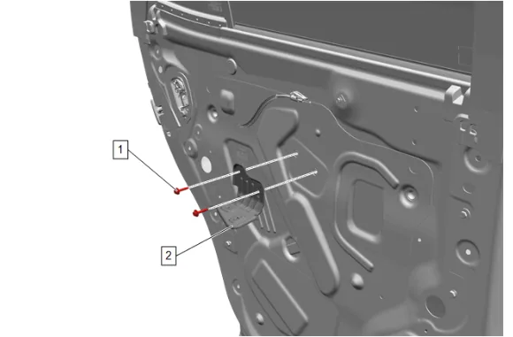 Rear Side Door Inside Handle Cable Replacement — figure 1