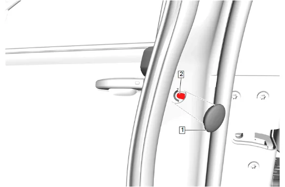 Rear Side Door Inside Handle Cable Replacement — figure 5